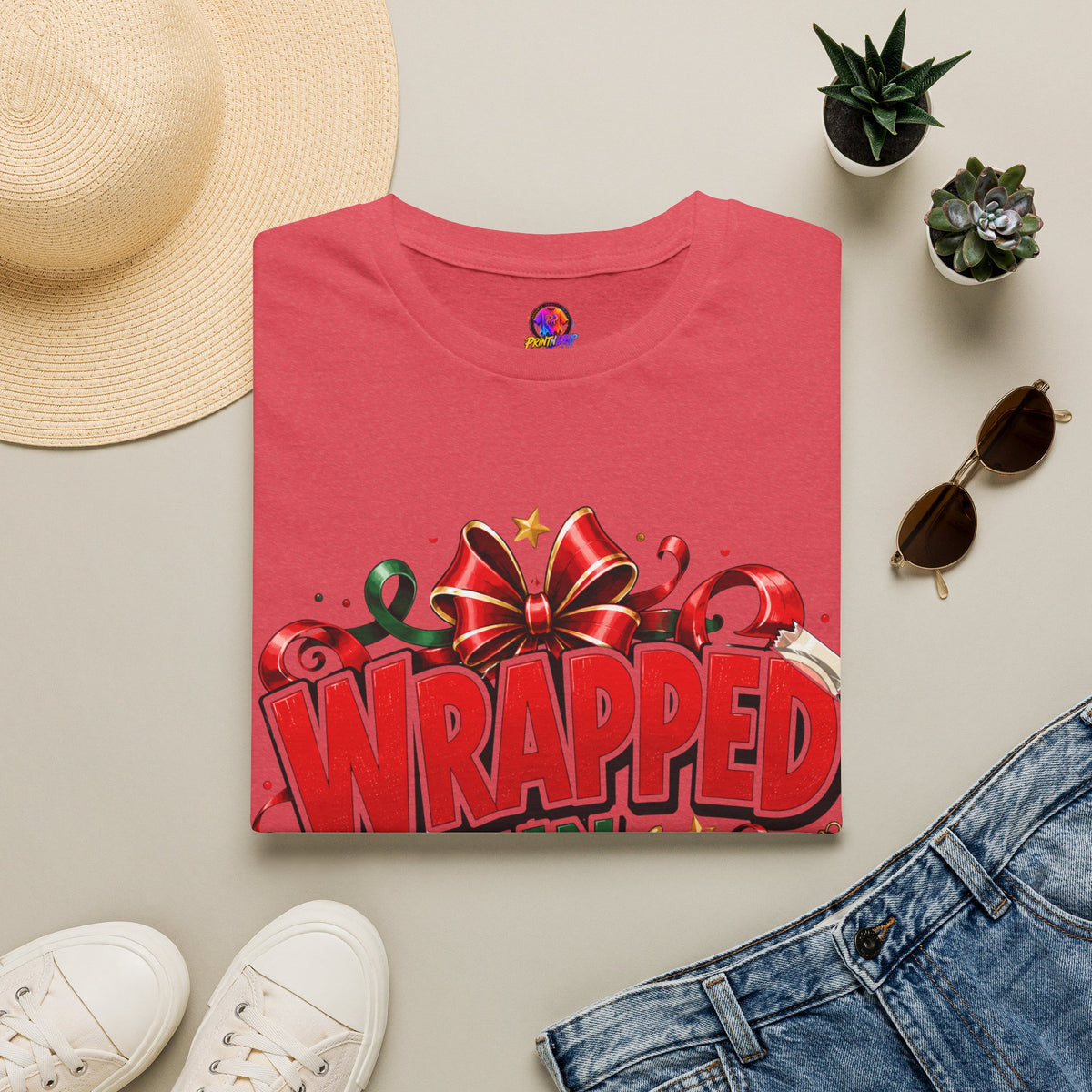 T-Shirt — "Wrapped in Chaos" Holiday Graphic Tee