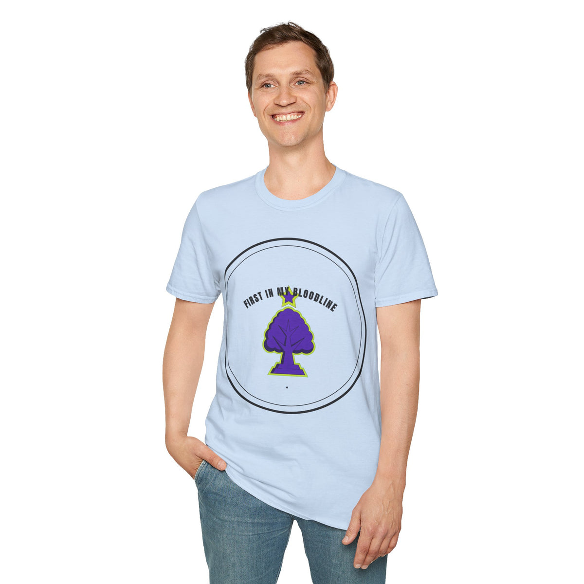 T‑Shirt — "First in My Bloodline" Purple Tree Graphic Tee - Trending Now - September 2026