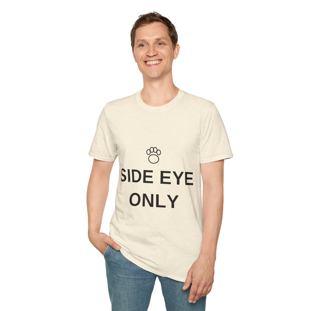 Side Eye Only Paw Print Graphic Tee, Funny Dog Cat Lover Sarcastic T-Shirt - Trending Now - September 2026