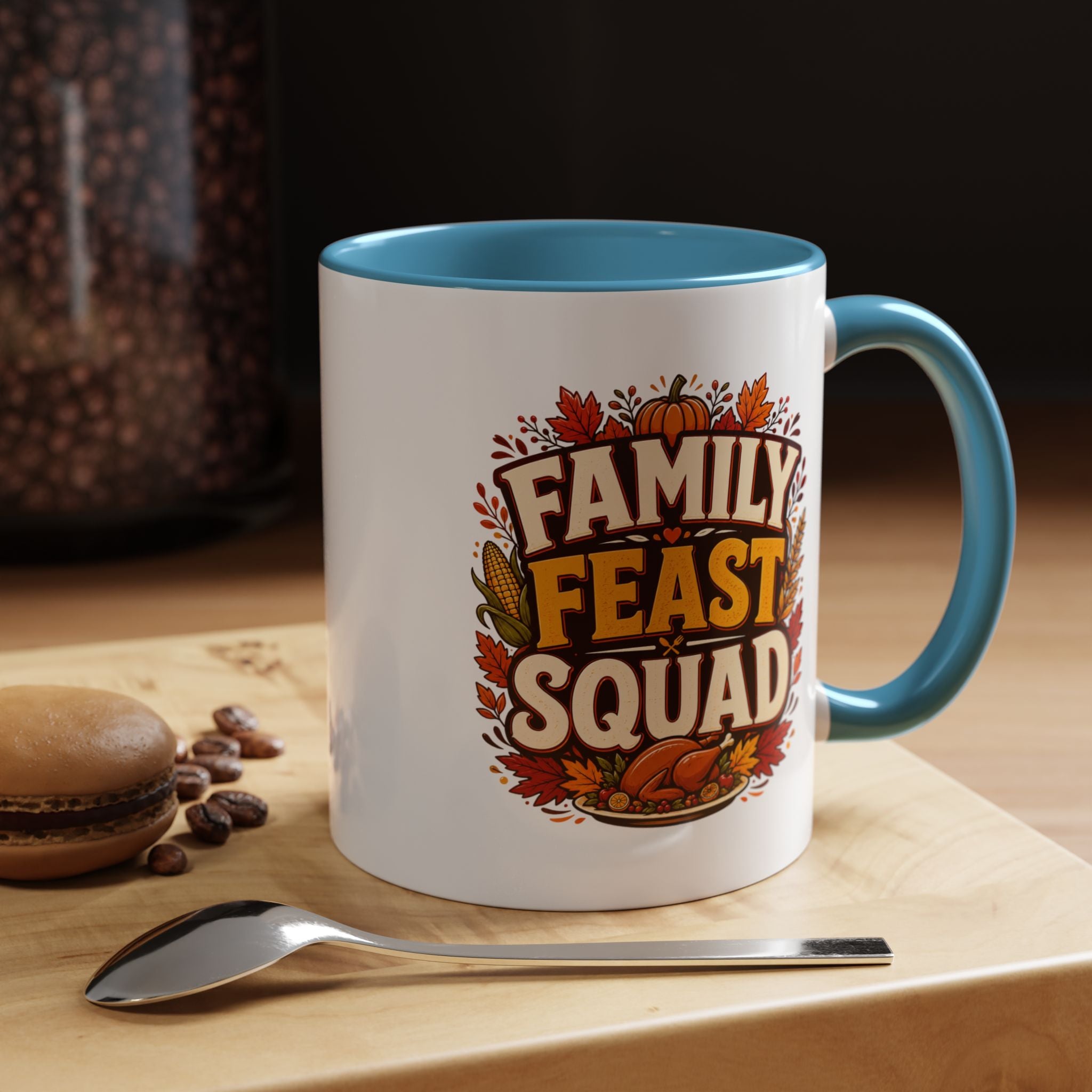 Thanksgiving Mug Family Feast Squad Coffee Mug — Thanksgiving Fall Holiday Accent Mug