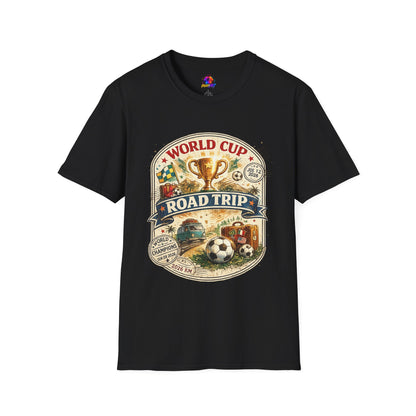 World Cup Road Trip T-Shirt — Vintage Soccer Trophy Design