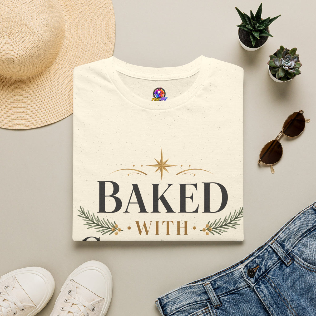 T-Shirt — "Baked With Christmas Love" Holiday Baking Shirt