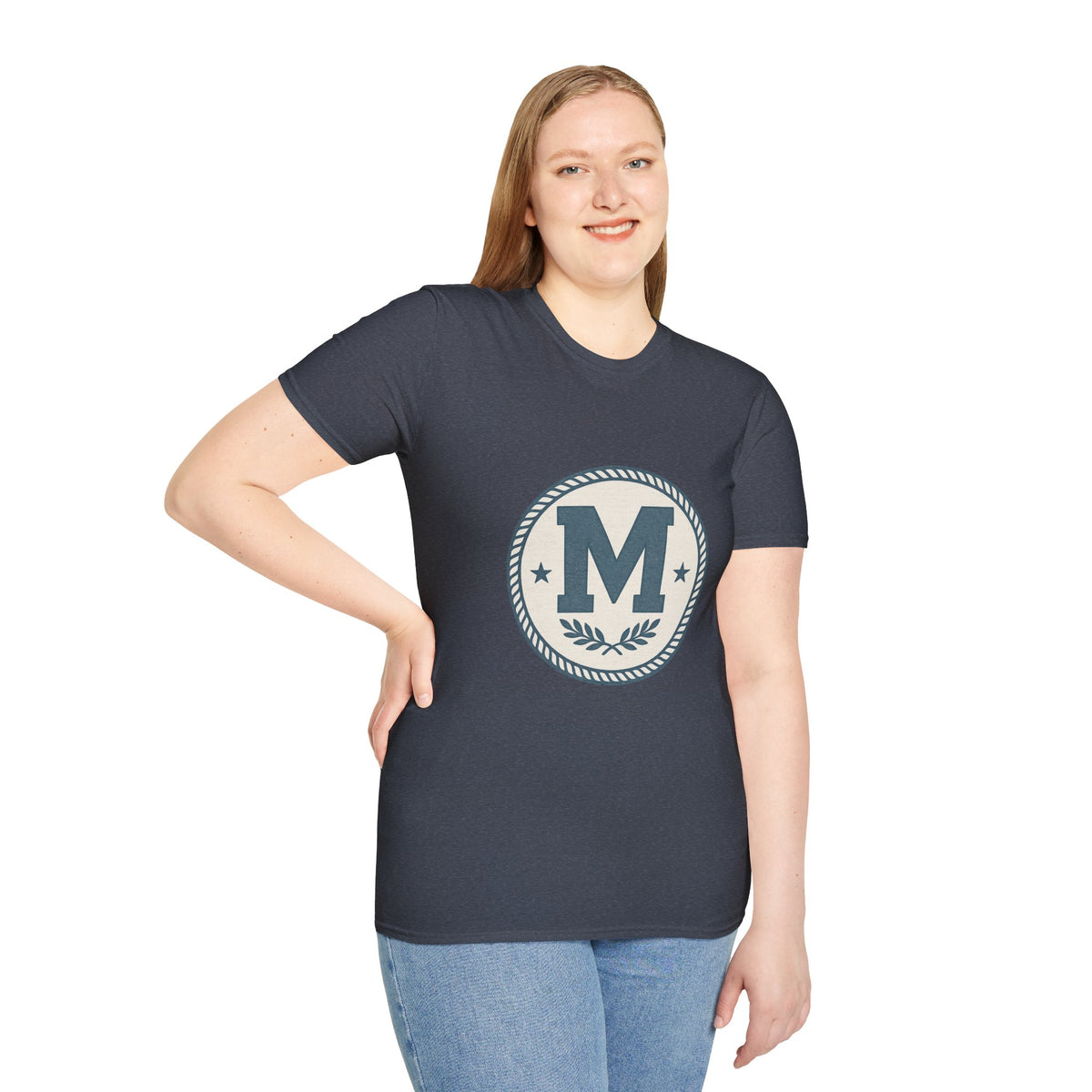 Monogram M Crest T‑Shirt — Vintage Initial Logo Tee - Trending Now - August 2026