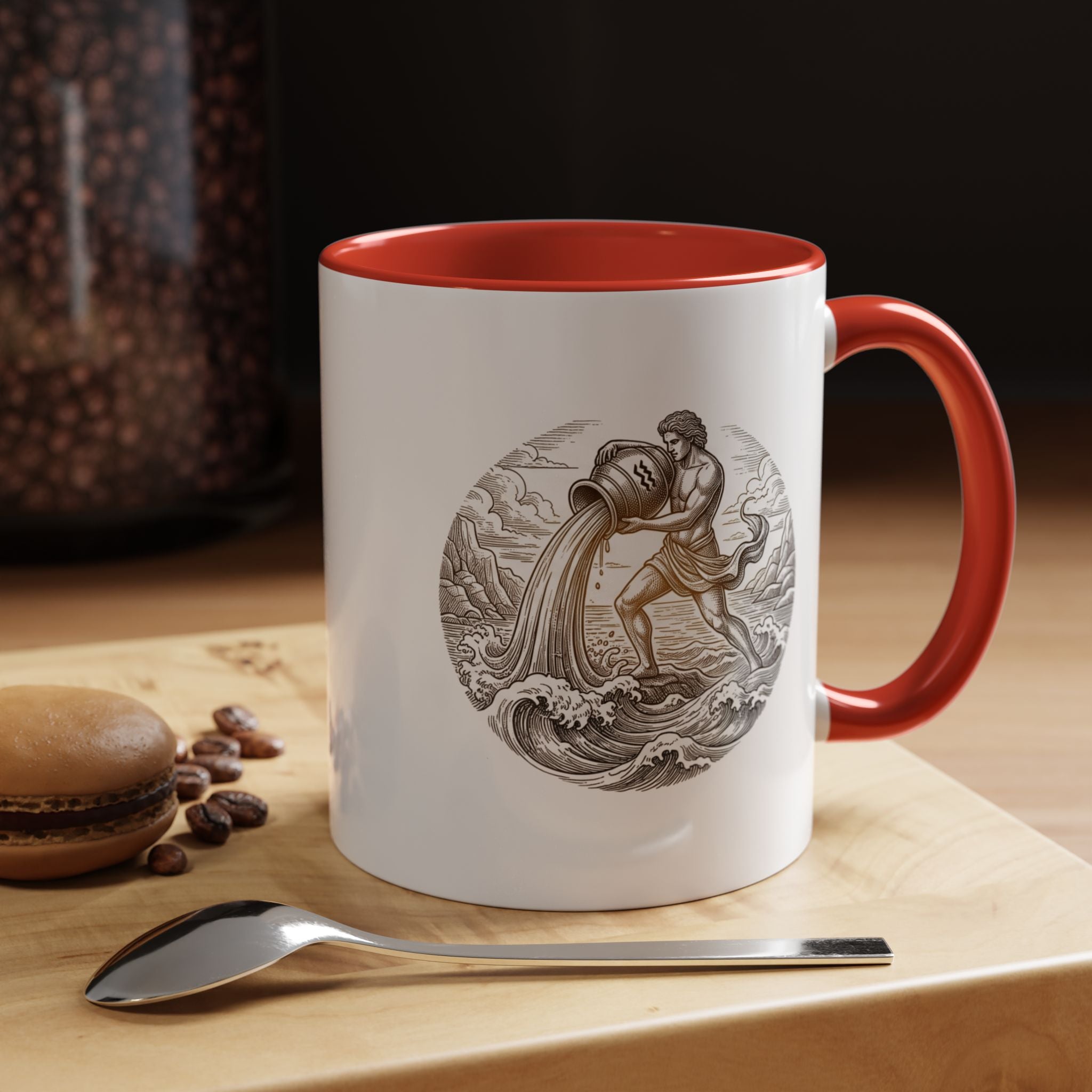 Aquarius Zodiac Coffee Mug — Astrology Sign Accent Mug