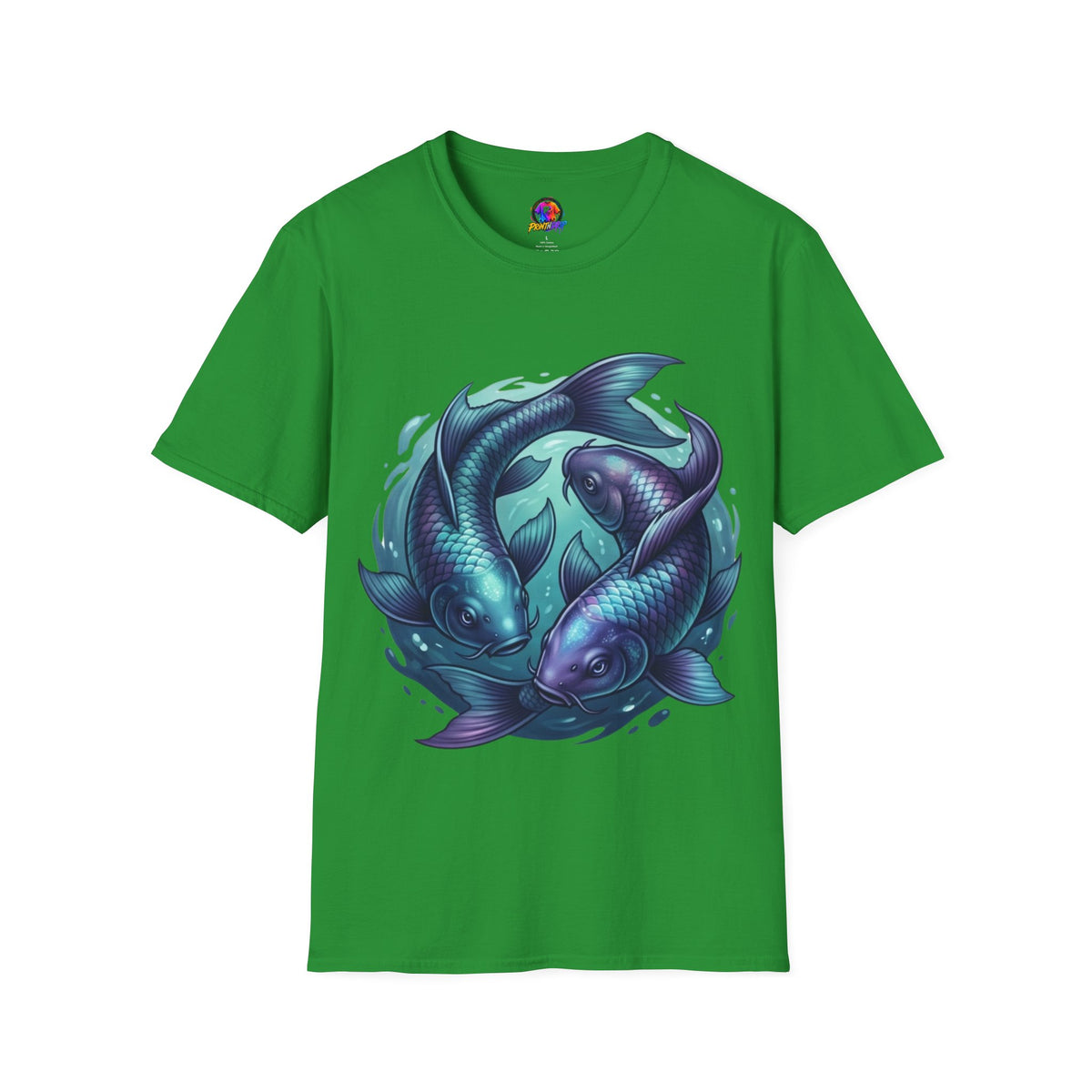 Pisces Zodiac Koi Fish Tee — Yin Yang Aquatic Graphic T-Shirt