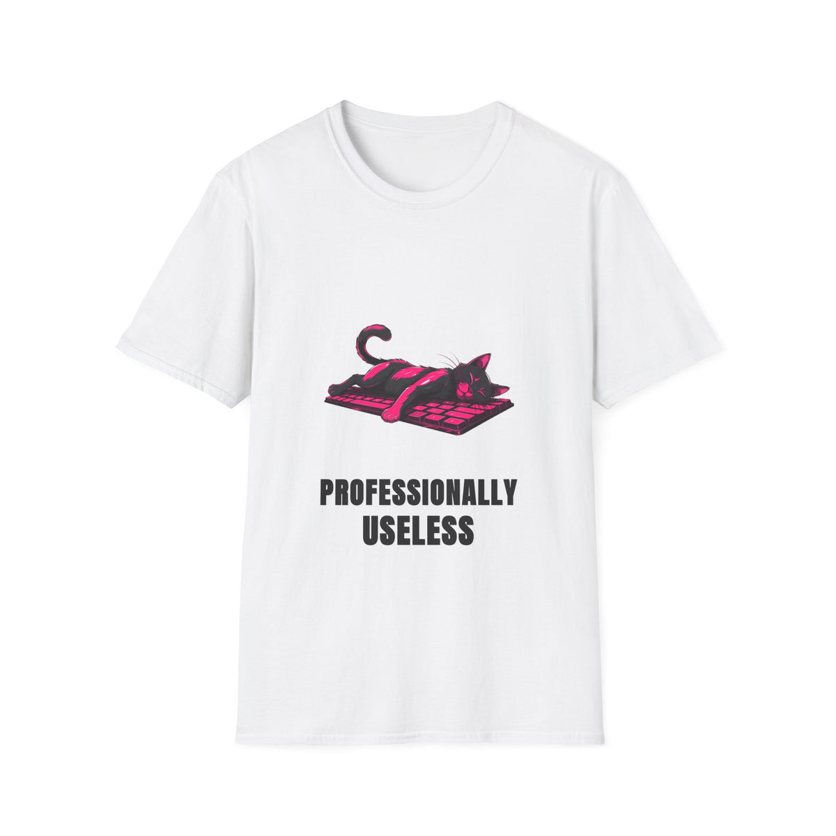 T‑Shirt — 'Professionally Useless' Relaxed Cat Graphic Tee - Trending Now - August 2026
