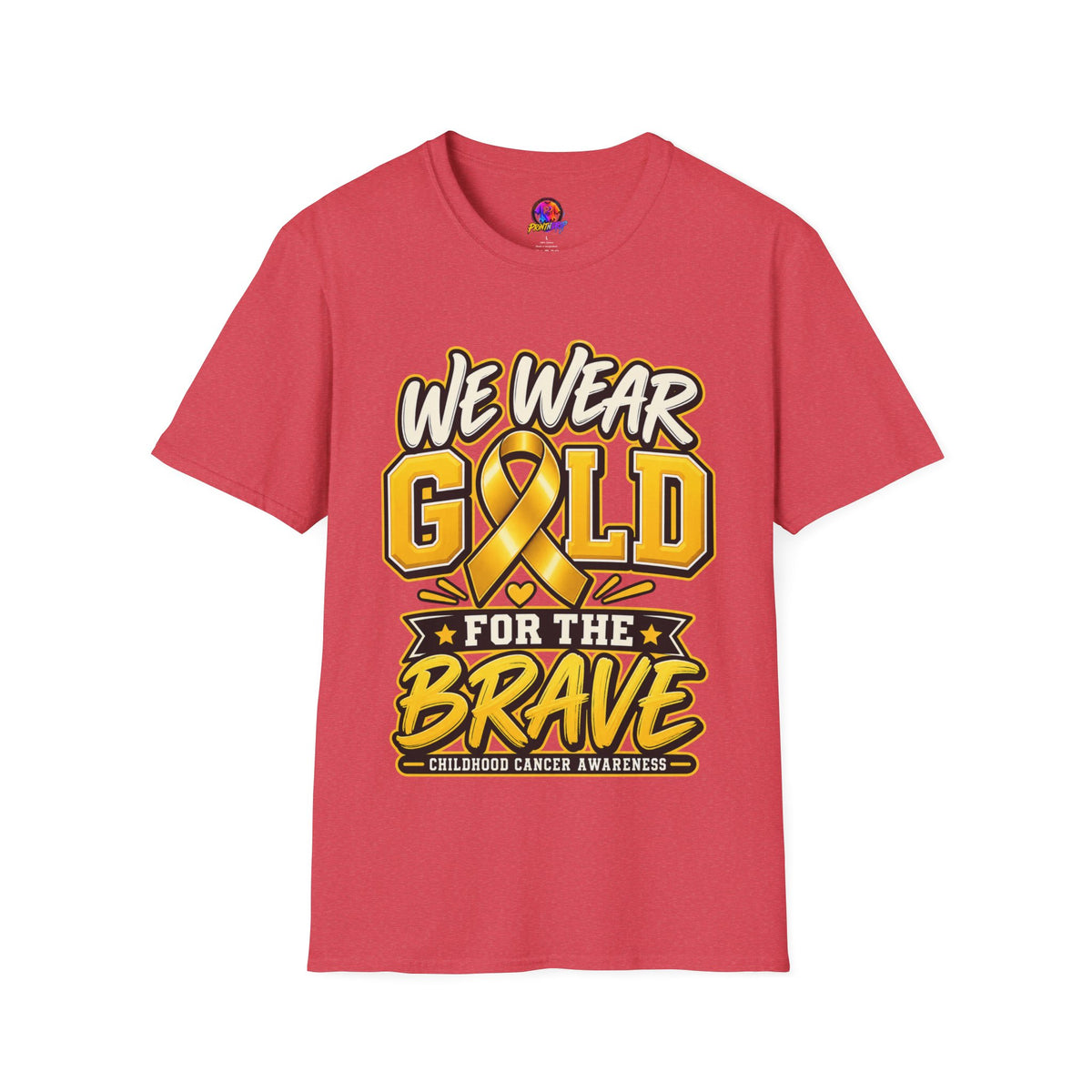 Childhood Cancer Awareness T-Shirt — "We Wear Gold For The Brave"