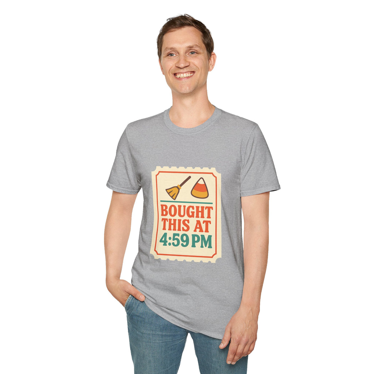 T-Shirt — "Bought This At 4:59 PM" Retro Grocery Sticker Design - Trending Now - October 2026