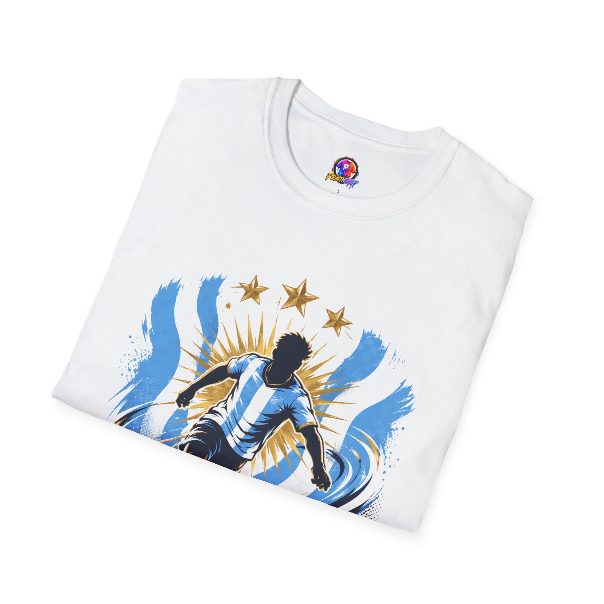 Argentina Sky Blue Magic Soccer T-Shirt — Argentinian Football Player Graphic Tee