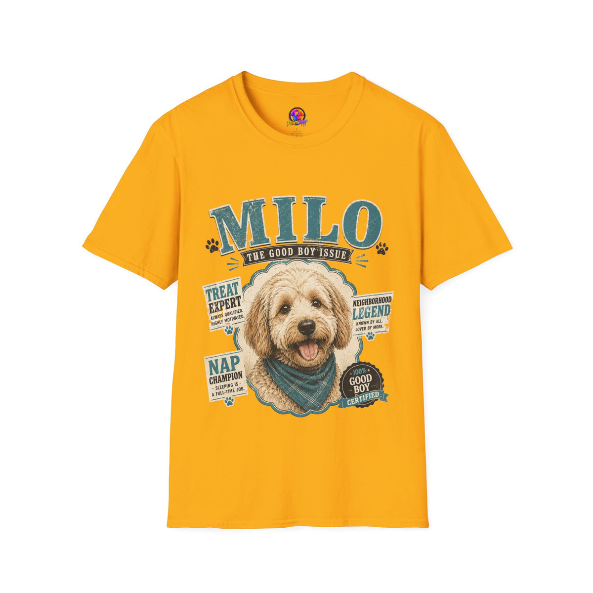Milo "The Good Boy Issue" Dog Portrait T-Shirt