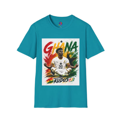 Ghana Football Player Graphic T-Shirt — Ghana Colors & Kudus Print