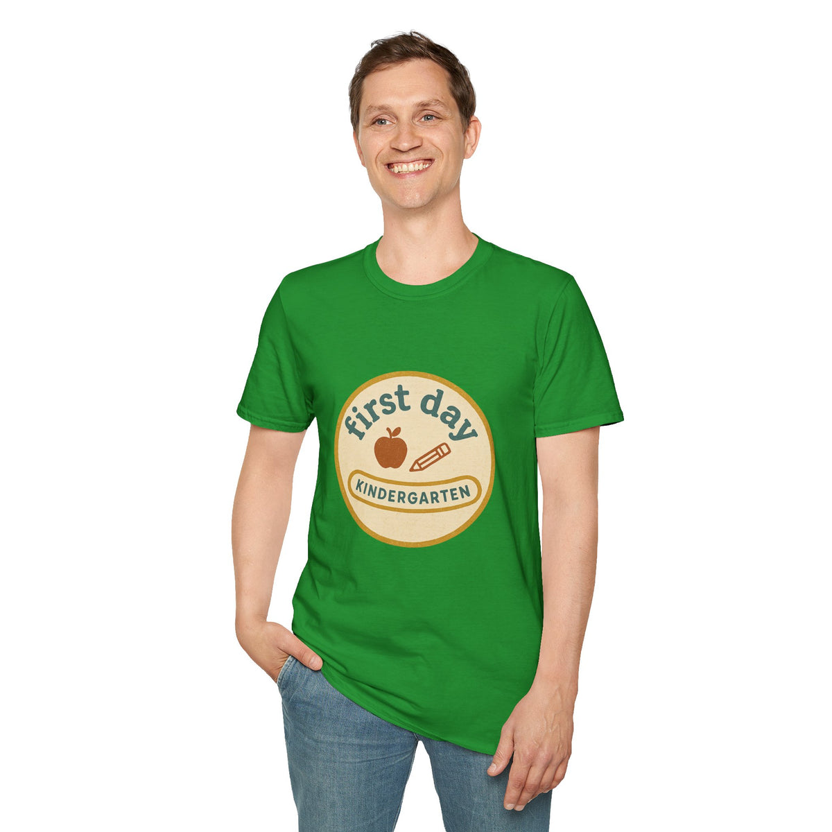 First Day Kindergarten Badge T-Shirt — Cute Back-to-School Tee for Teachers & Parents - Trending Now - August 2026