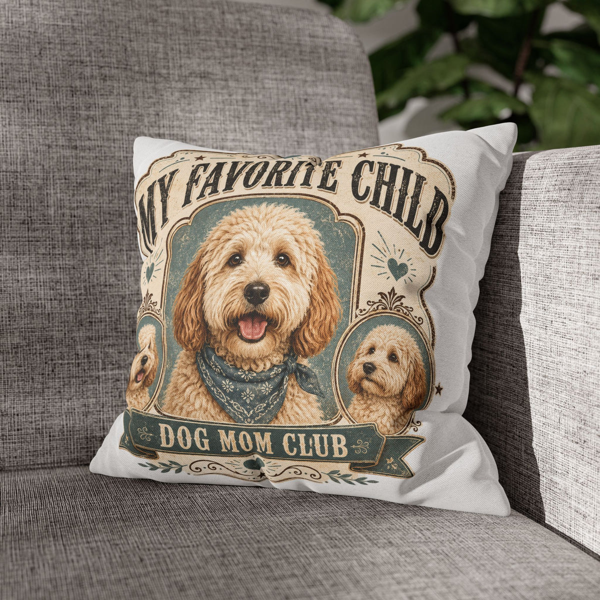 My Favorite Child Dog Mom Club Pillowcase Milo Bailey Dog Dad Mom