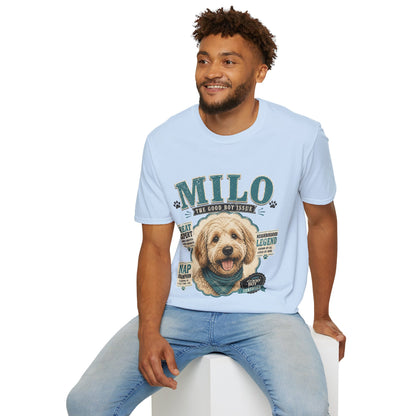 Milo "The Good Boy Issue" Dog Portrait T-Shirt