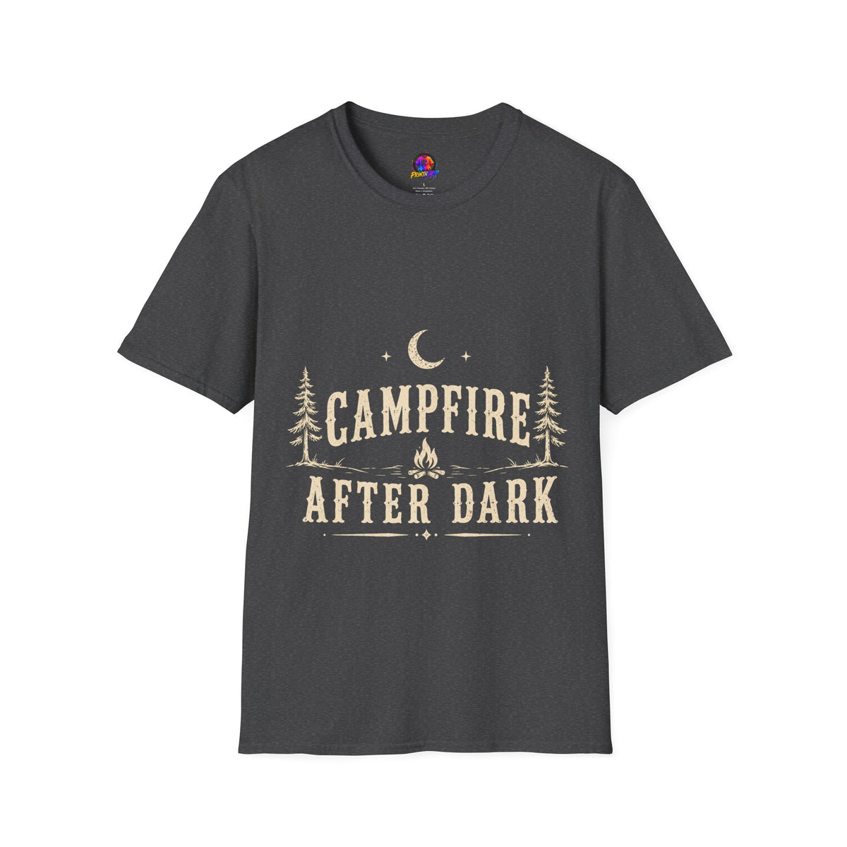 Campfire After Dark T-Shirt — Moonlit Camping Graphic Tee