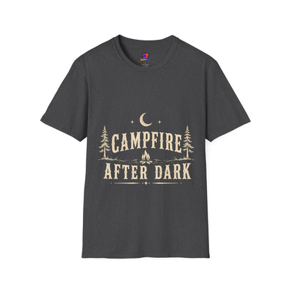 Campfire After Dark T-Shirt — Moonlit Camping Graphic Tee