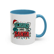 Modern Day Christmas Scrubs and Santa Coffee Mug — Funny Christmas Nurse Gift