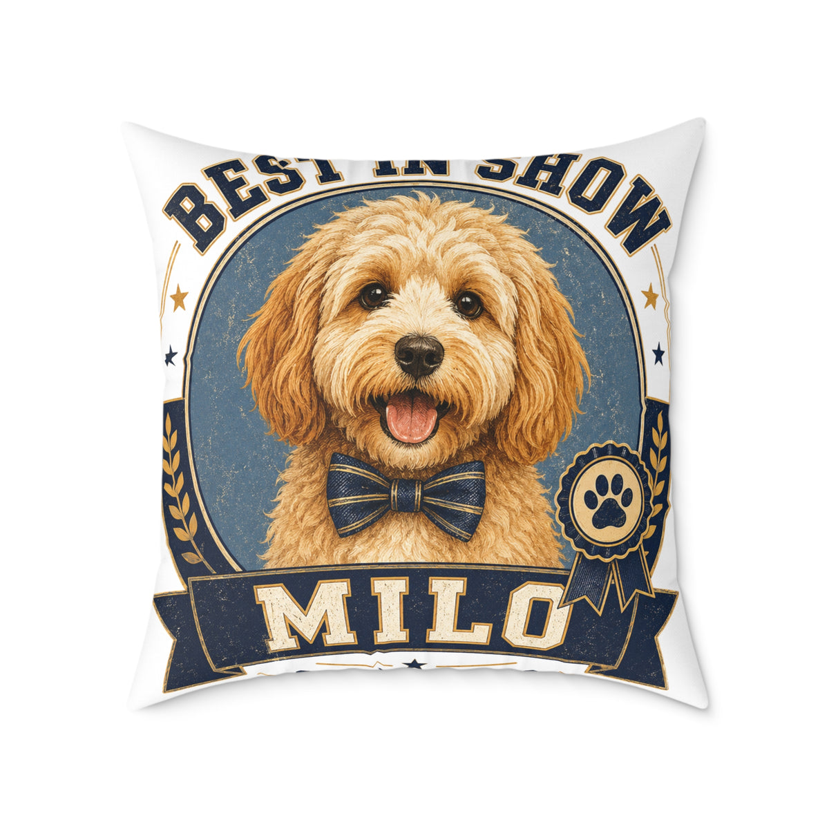 Best in Show Personalized Dog Pillow — Milo Bailey Dog Dad Mom  Milo Custom Pet Throw Pillow