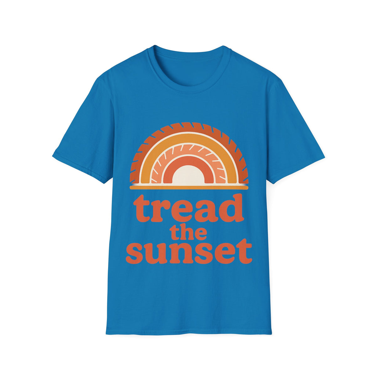 Tread The Sunset Boho Rainbow T-Shirt, Retro Wanderlust Hiking Outdoor Graphic Tee - Trending Now - September 2026