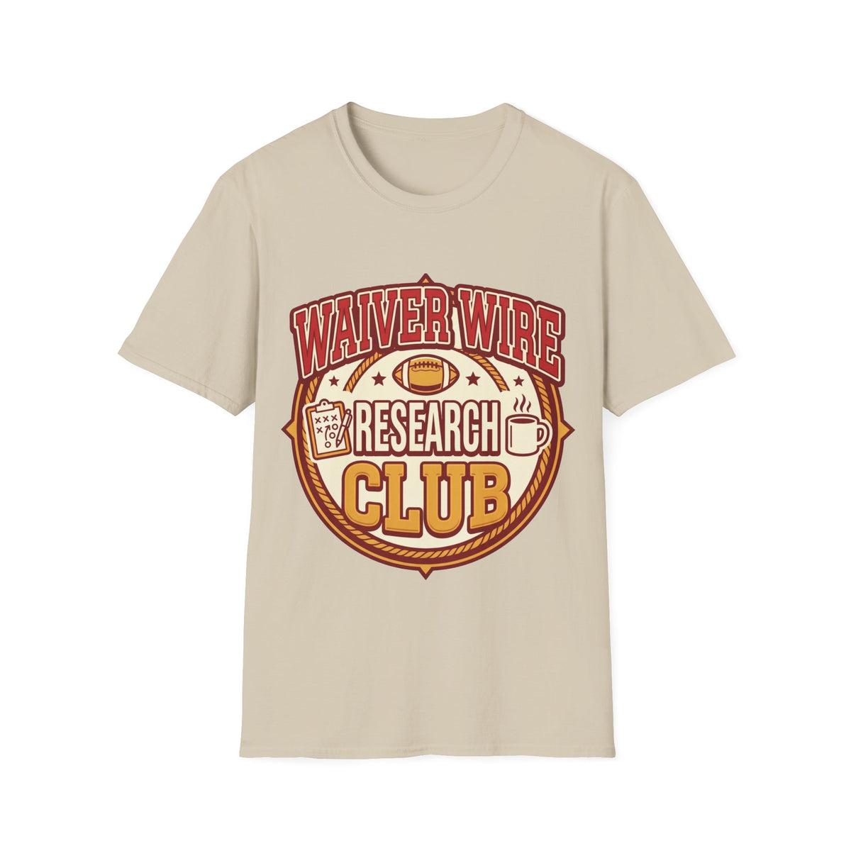 Waiver Wire Research Club Football T-Shirt — Fantasy Football Fan Tee - Trending Now - August 2026