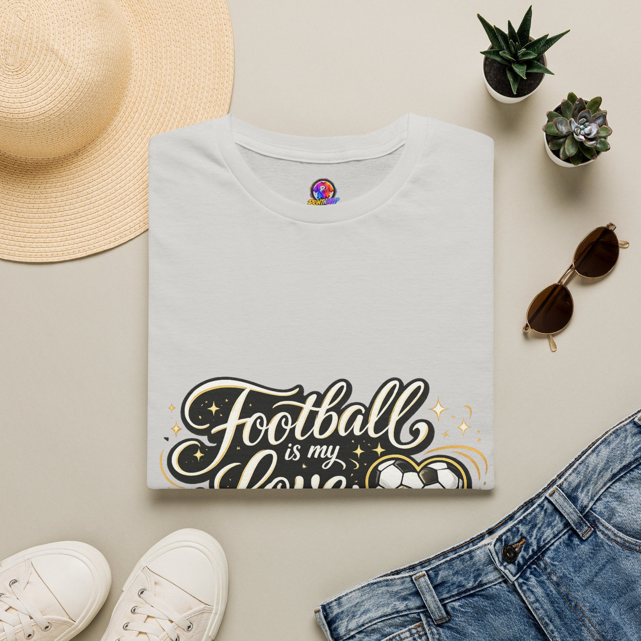 Women's/Unisex Soccer Fan Shirt Football Is My Love Language Tee —