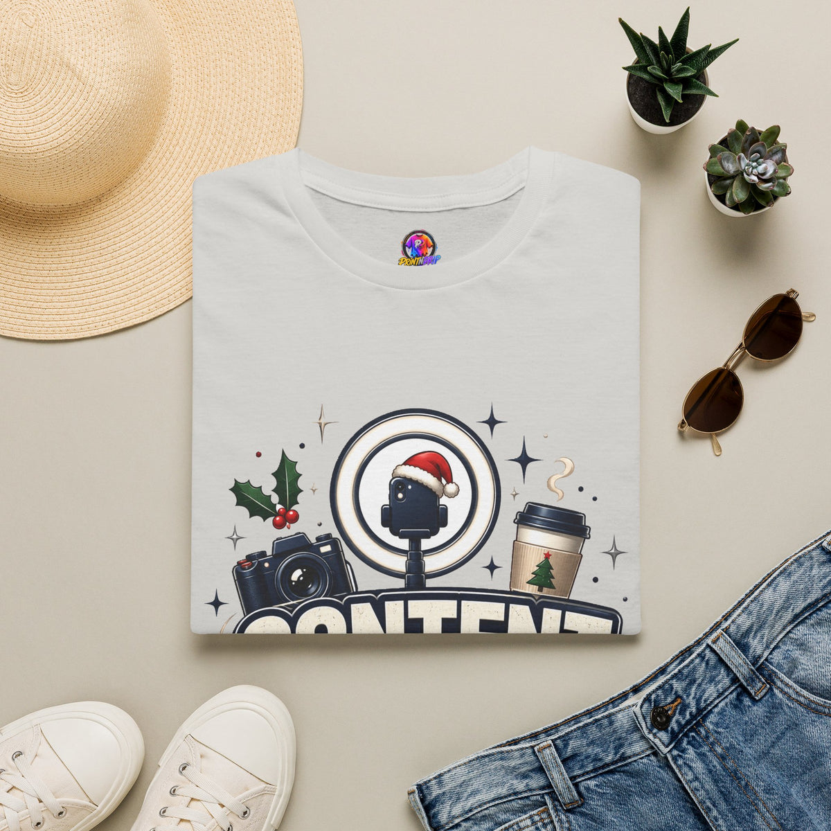 Content Creator Christmas T-Shirt