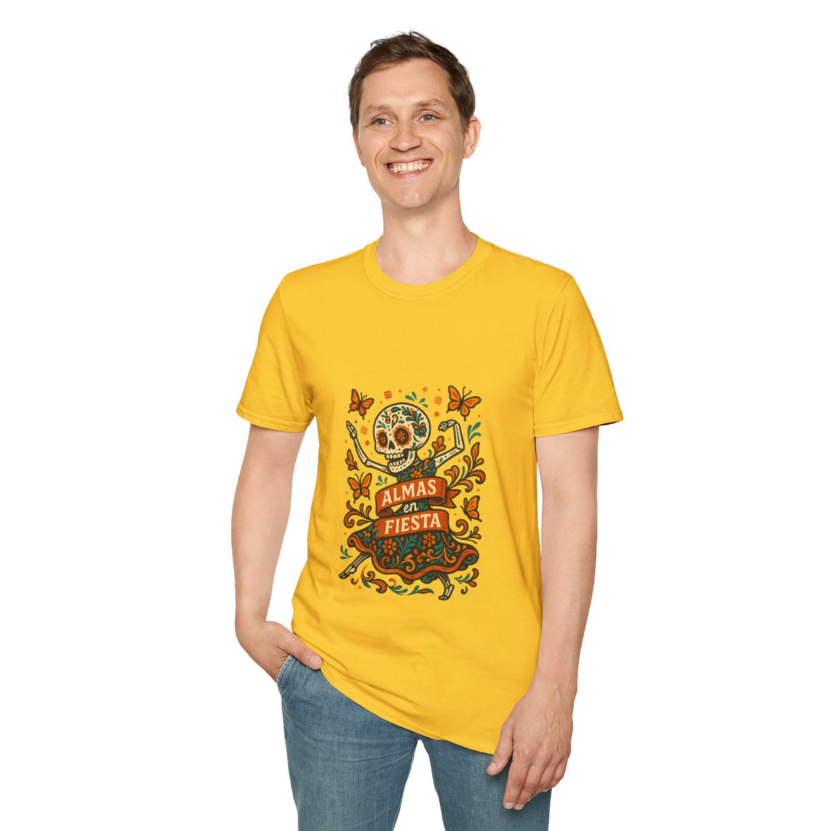 Day of the Dead Fiesta T-Shirt — Calavera Skull with 'Día de Fiesta' Design - Trending Now - October 2026