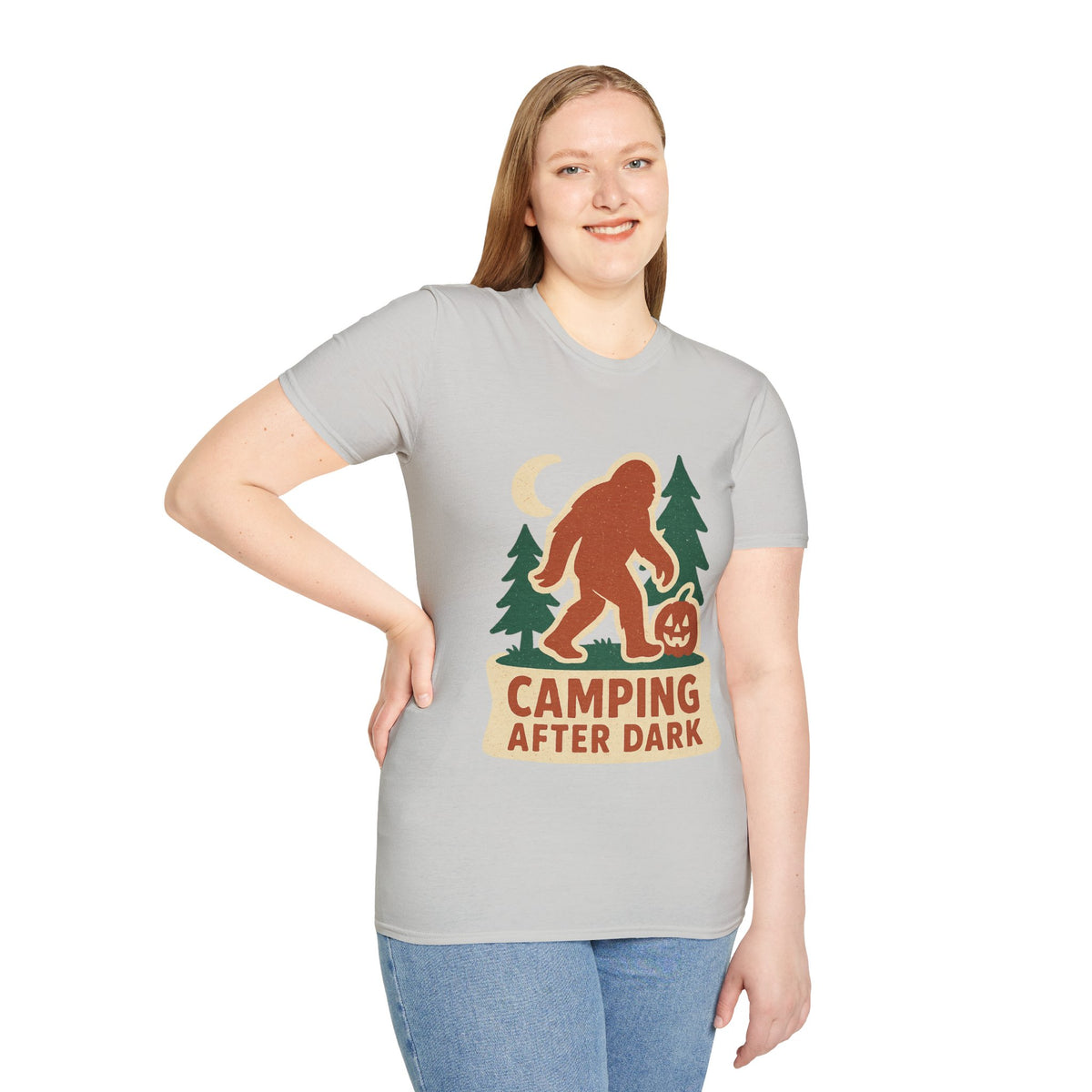 Camping After Dark T‑Shirt — Retro Bigfoot Camp Graphic Tee - Trending Now - August 2026