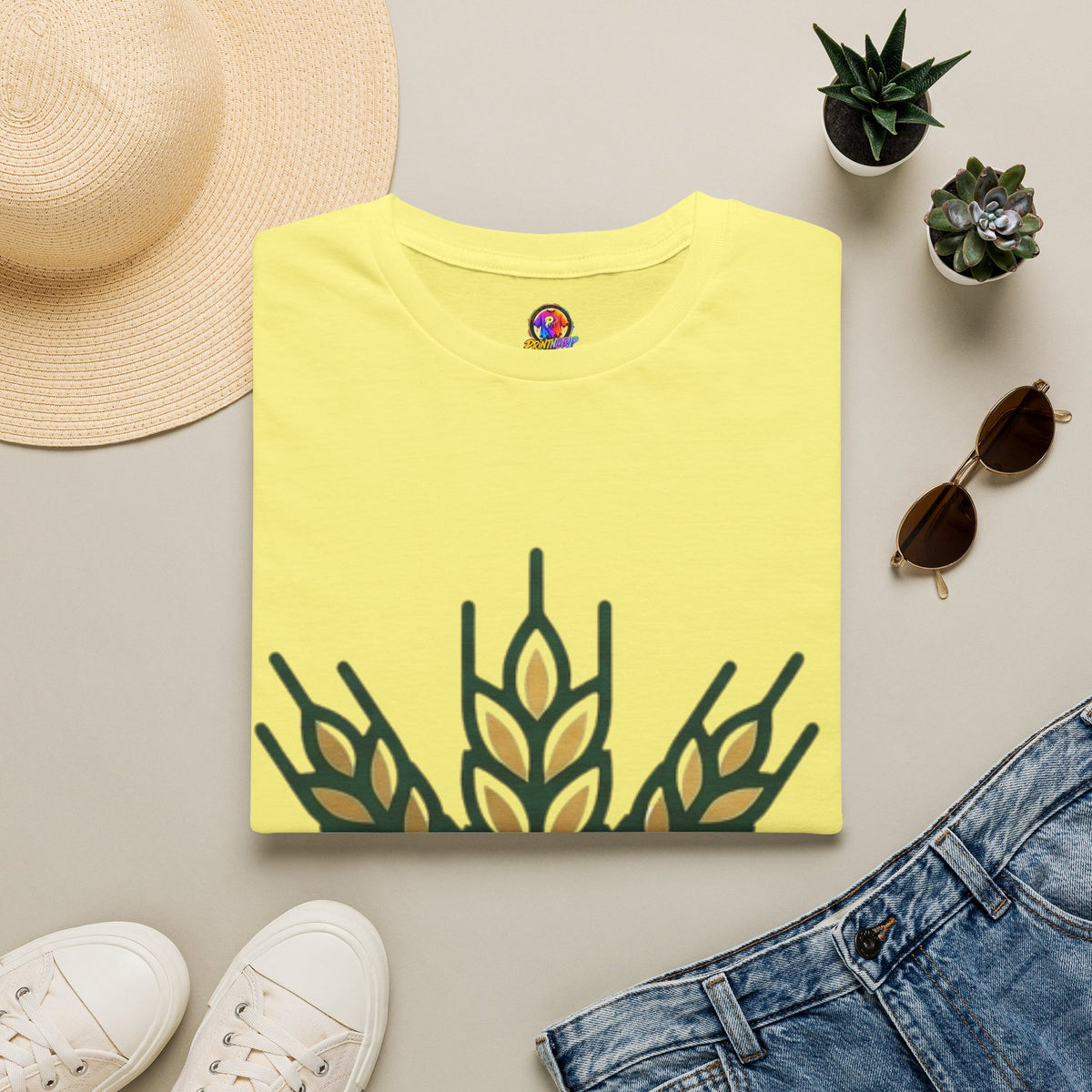 Virgo Zodiac Wheat Graphic T-Shirt