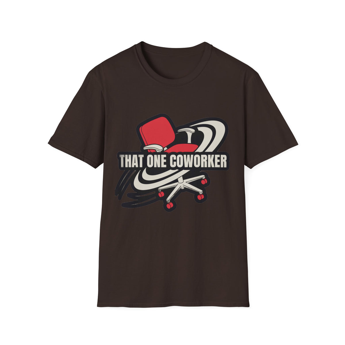 "That One Coworker" Graphic T-Shirt – Funny Office Chair Skateboard Tee - Trending Now - August 2026