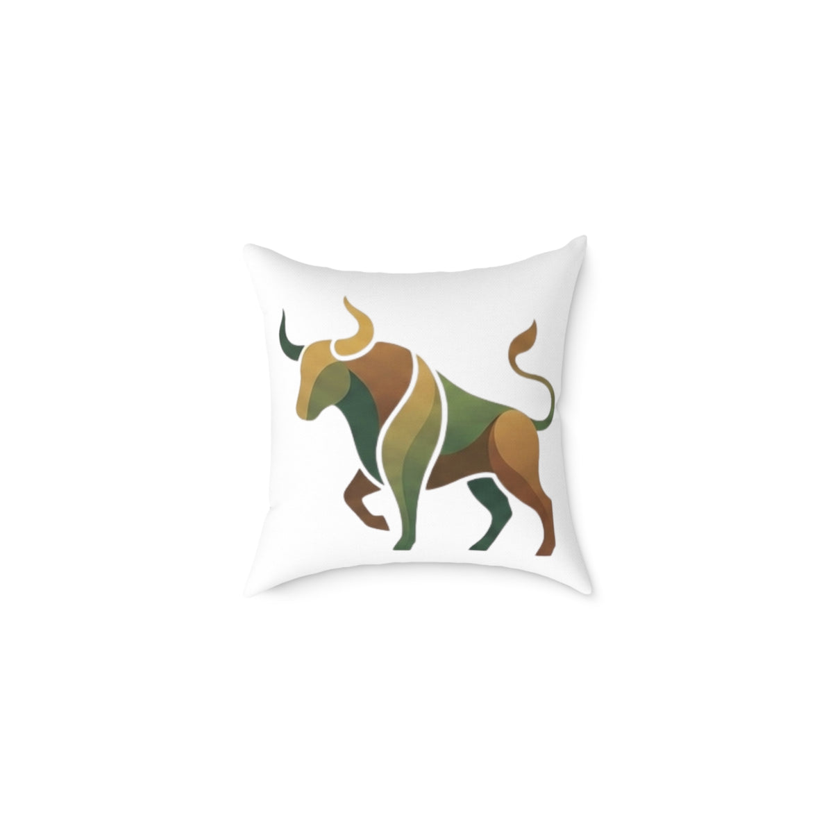Zodiac Taurus Bull  Astrological Square Poly Canvas Pillow