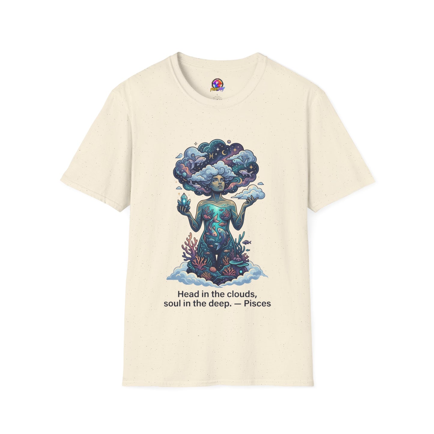 Dreamscape Goddess T-Shirt — 'Head in the Clouds' Surreal Art Tee