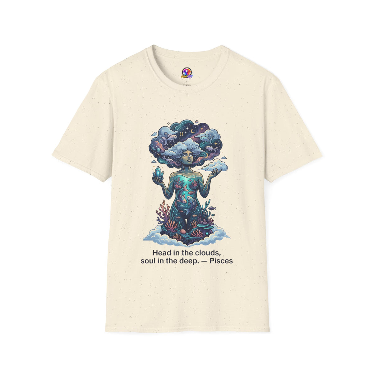 Dreamscape Goddess T-Shirt — 'Head in the Clouds' Surreal Art Tee
