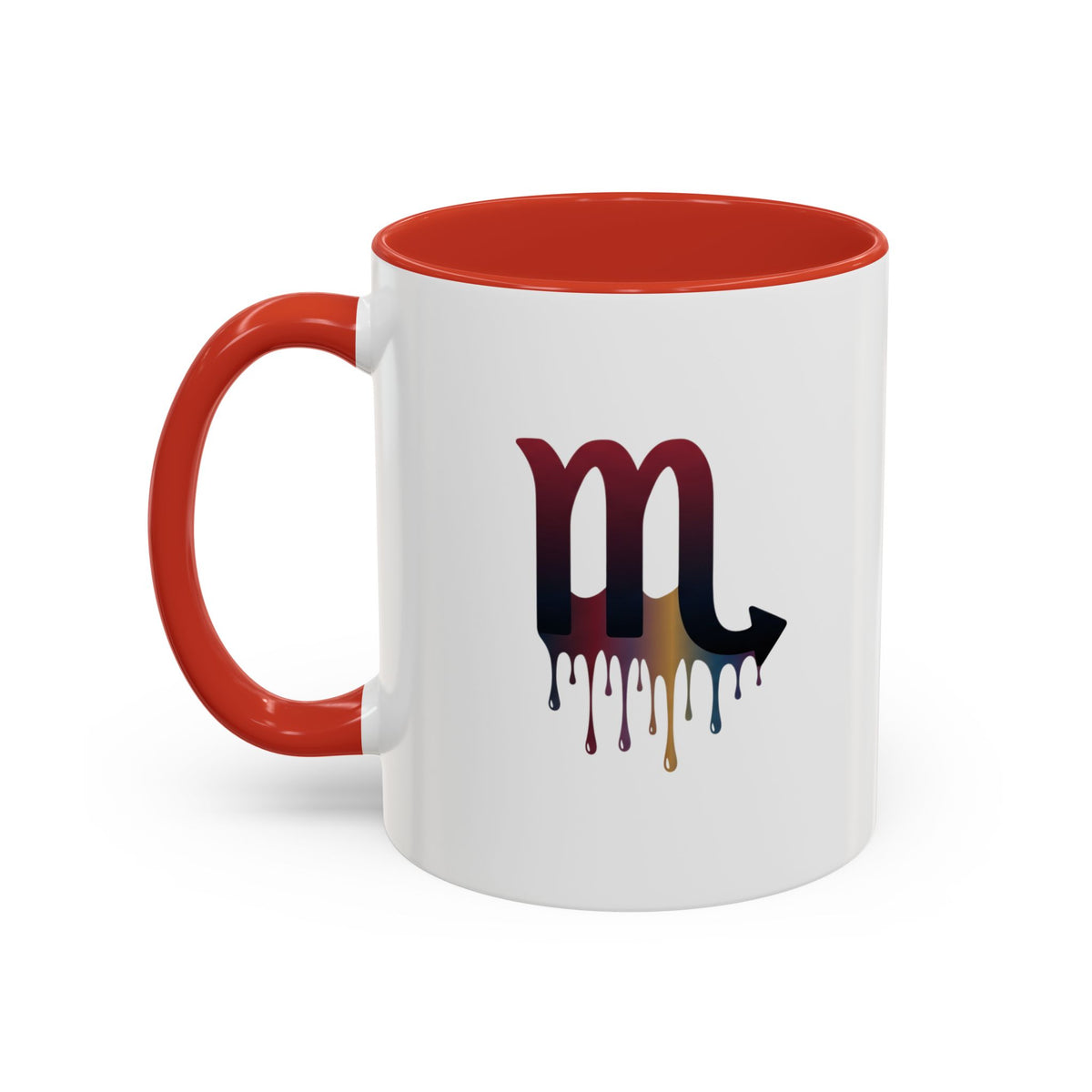 Scorpio Drip Accent Coffee Mug – Zodiac Scorpio Symbol Ceramic Mug