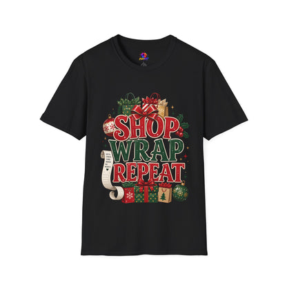 Christmas 'Shop Wrap Repeat' T-Shirt