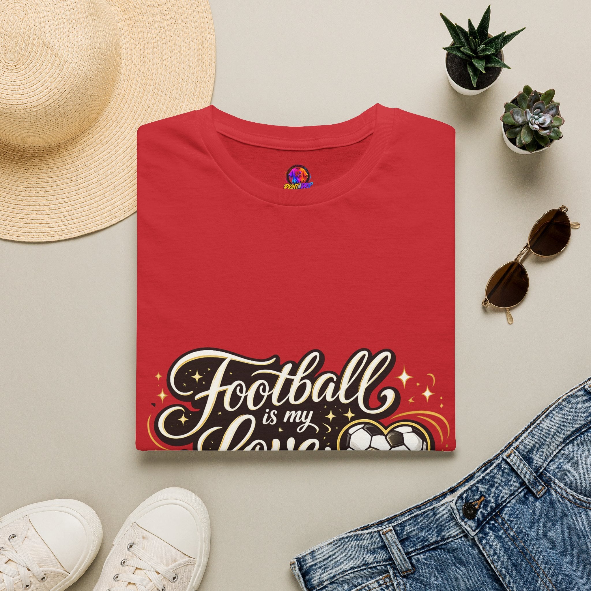 Women's/Unisex Soccer Fan Shirt Football Is My Love Language Tee —