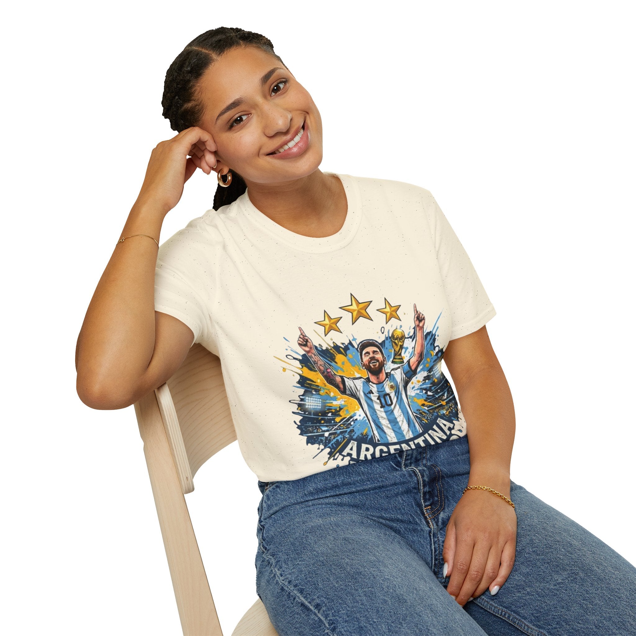 Argentina Messi Soccer T‑Shirt — World Cup Champion Fan Tee