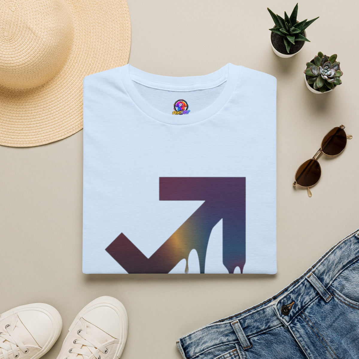 Sagittarius Drip T-Shirt — Gradient Astrological Arrow Tee