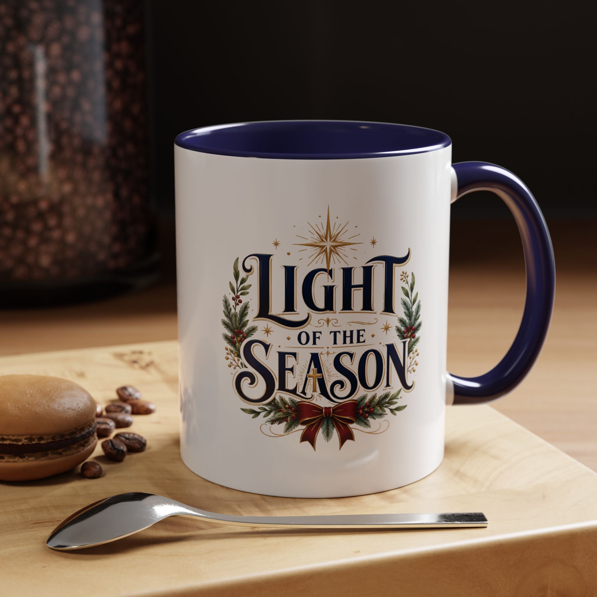 Christmas Light of the Season Accent Coffee Mug — Holiday Christmas Tea Cup
