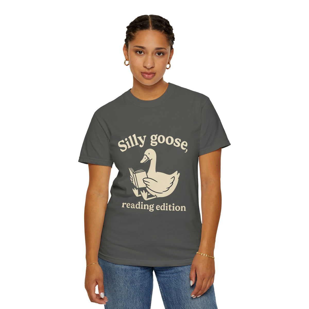 Silly Goose Reading Edition Tee - Cute Book Lover Animal Graphic T-Shirt - Trending Now - October 2026