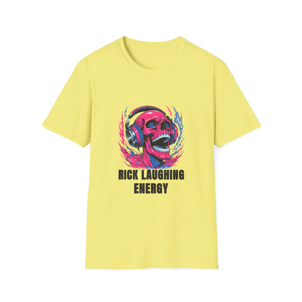 Skull Headphones T-Shirt — "Rich Laughing Energy" Graphic Tee - Trending Now - August 2026