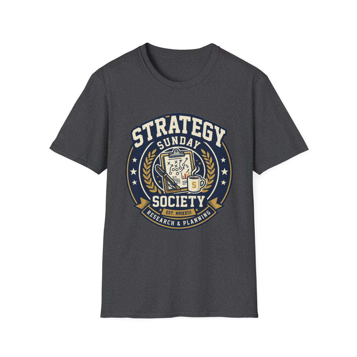 Strategy Society Sunday T‑Shirt — Retro Emblem Gaming / Strategy Club Tee - Trending Now - August 2026