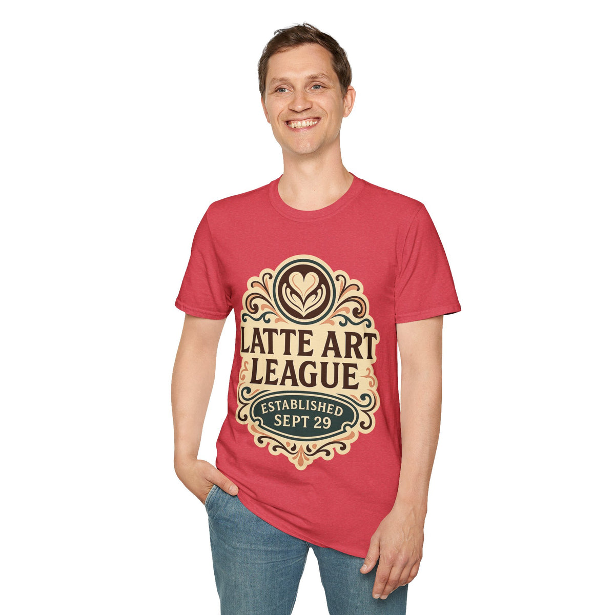 Latte Art League Serving Rituals National Coffee Day Crest T-Shirt - Trending Now - September 2026