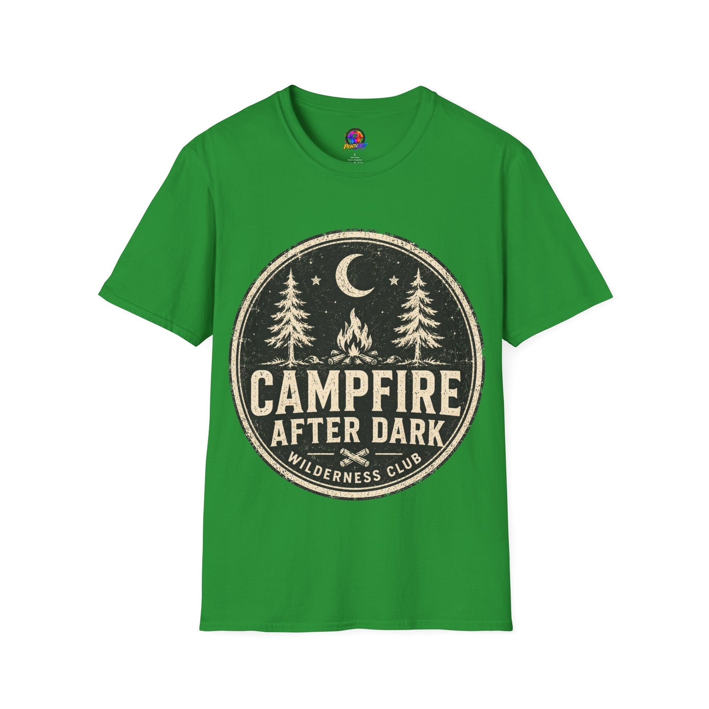 Campfire After Dark Tee — Vintage Wilderness Camping T-Shirt