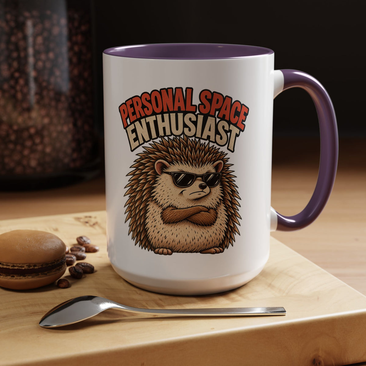 Funny And Witty "Personal Space Enthusiast" Accent Coffee Mug (11, 15oz)