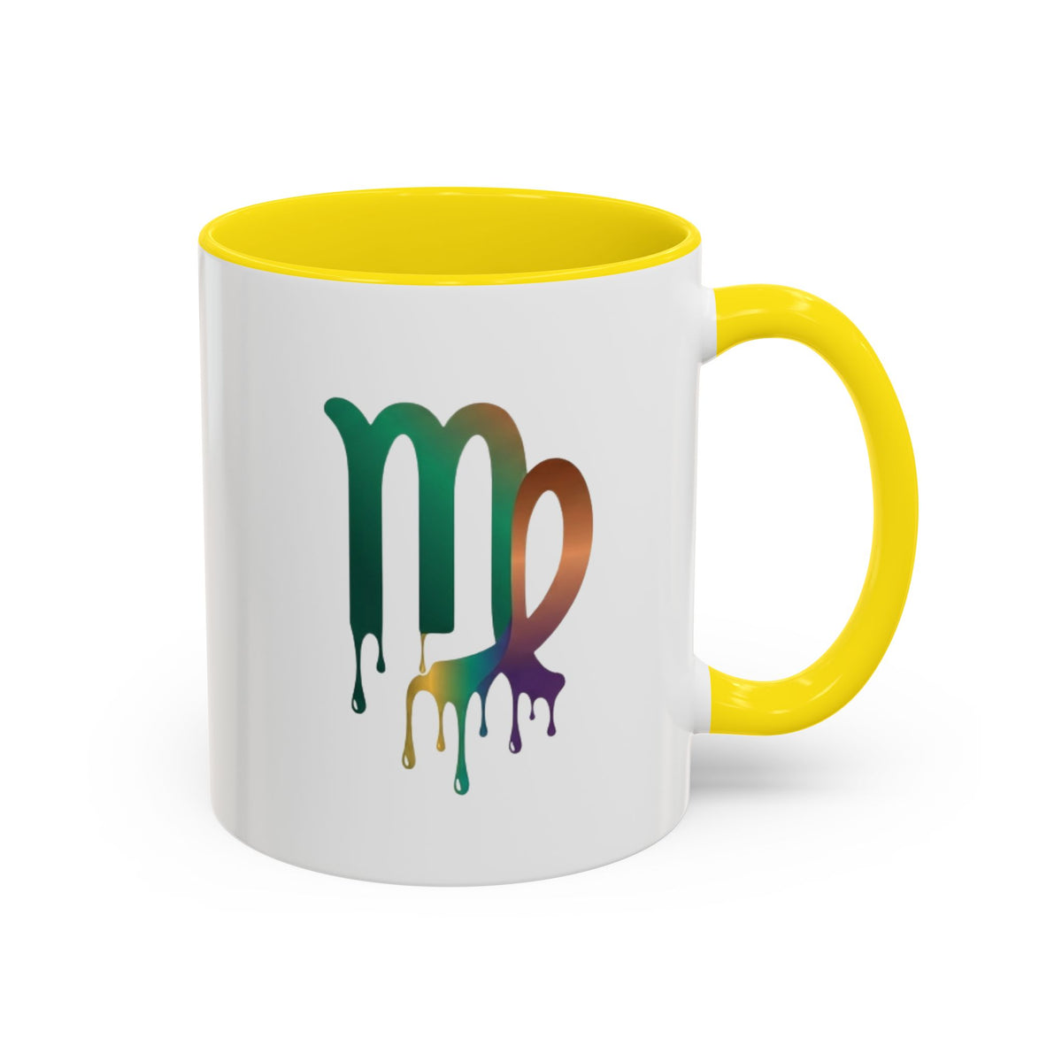 Virgo Zodiac Virgo Drip Accent Coffee Mug — Colorful Zodiac Astrology Gift