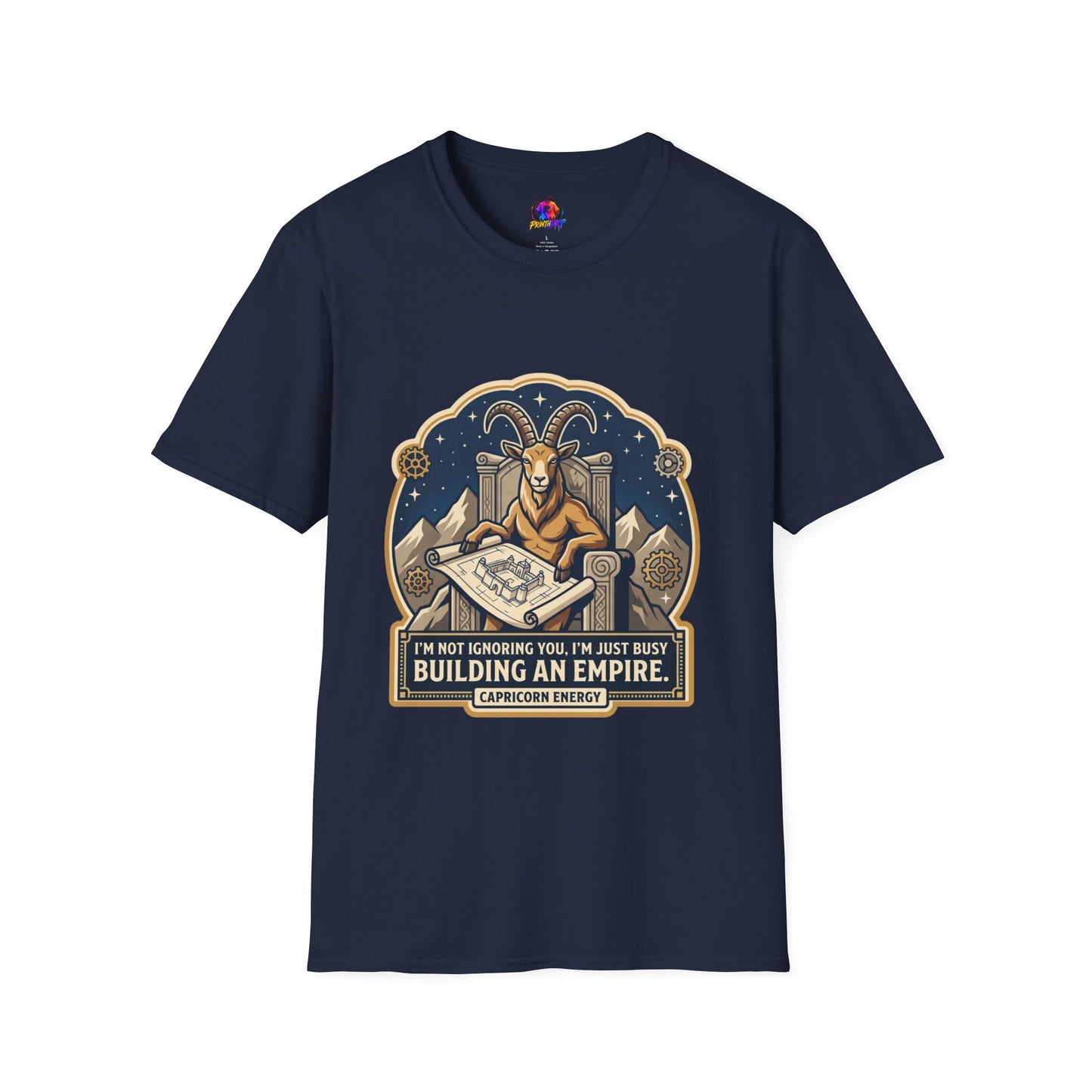 Capricorn Zodiac T-Shirt — "Building an Empire" Goat Horoscope Tee