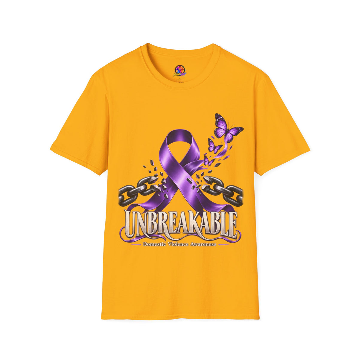 Unbreakable Purple Ribbon T-Shirt —Domestic Violence  Awareness Support Tee