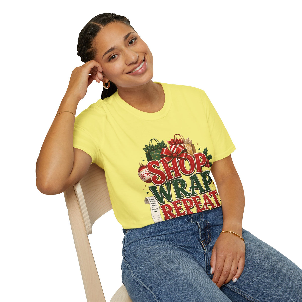 Christmas 'Shop Wrap Repeat' T-Shirt