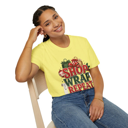 Christmas 'Shop Wrap Repeat' T-Shirt